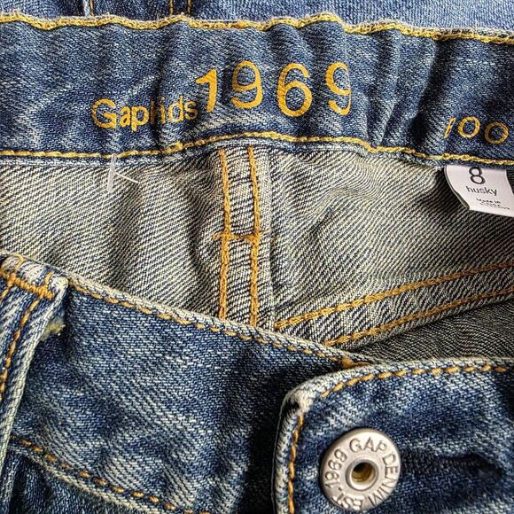 Gap Kids 1969 Bootcut Jeans Boys 8 Husky Adjustable Waist - Picture 6 of 9